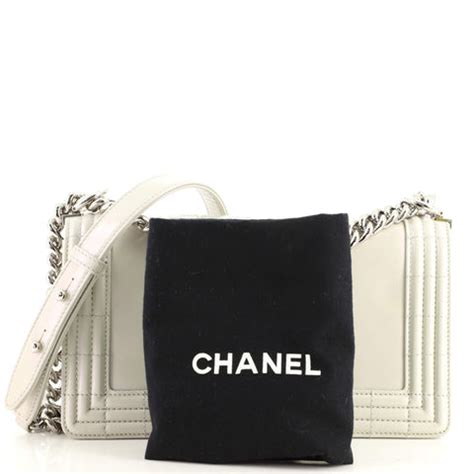 iridescent calfskin boy chanel flap bag